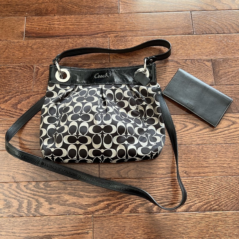 Coach Ashley Handbag & Leather Checkbook Cover